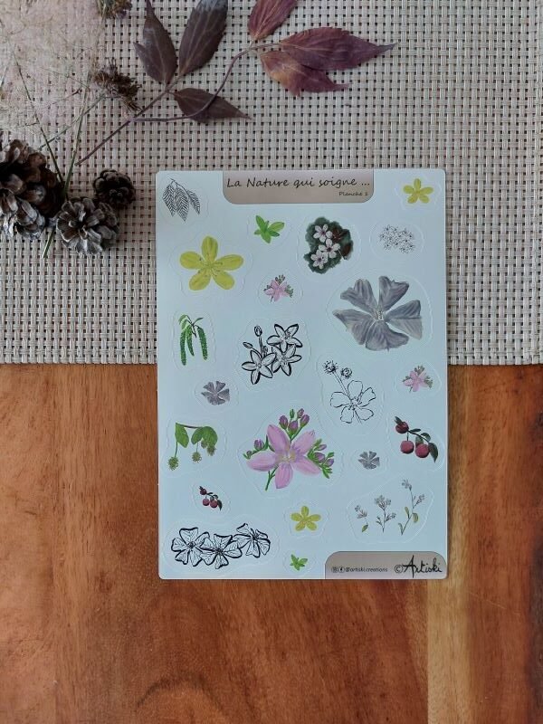 Stickers, Planche des fleurs 1 à 6 – Image 2